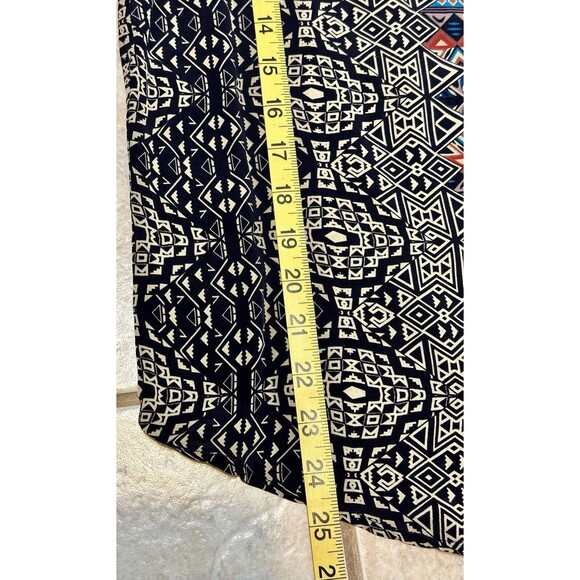 Anthropologie Tolani Women Size S Silk Geometric Tunic Blouse Boho Patchwork - Picture 7 of 10